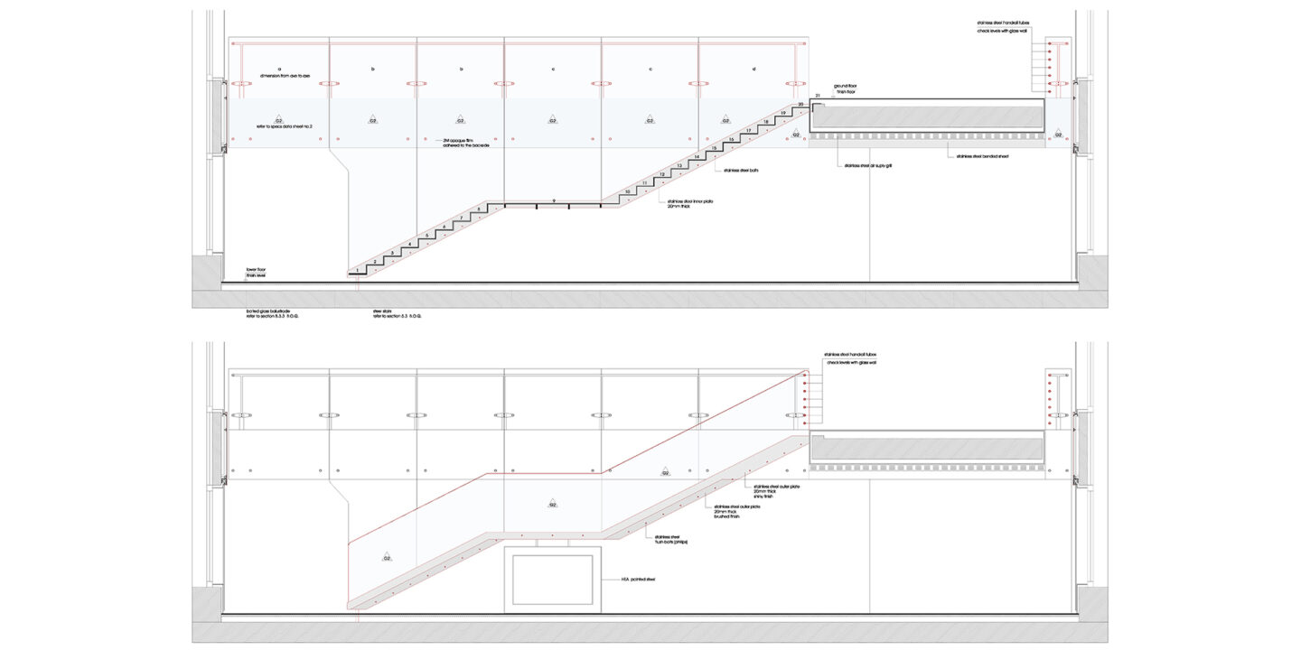 section through the main void